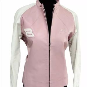 Woman’s Dale Earnhardt Jr NASCAR Leather Jacket.
